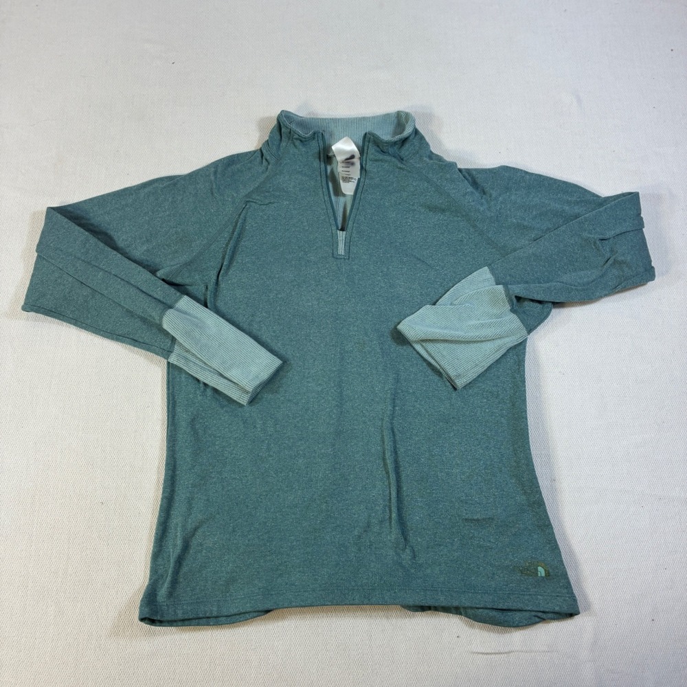 The‎ North Face Women's Medium 1/4 Zip Pullover VaporWick Teal Green Performance